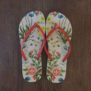 Tory Burch Floral Flip Flops!